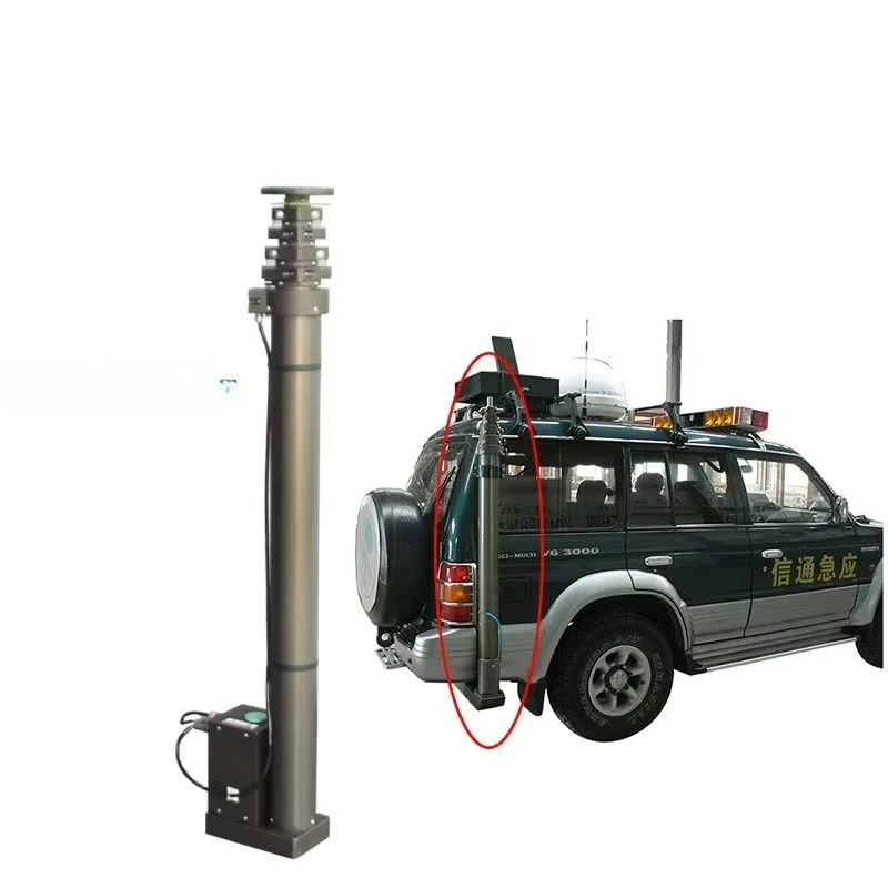 Electric motorized 3 m to 20 m telescopic pole ham radio antenna pole electric telescoping mast