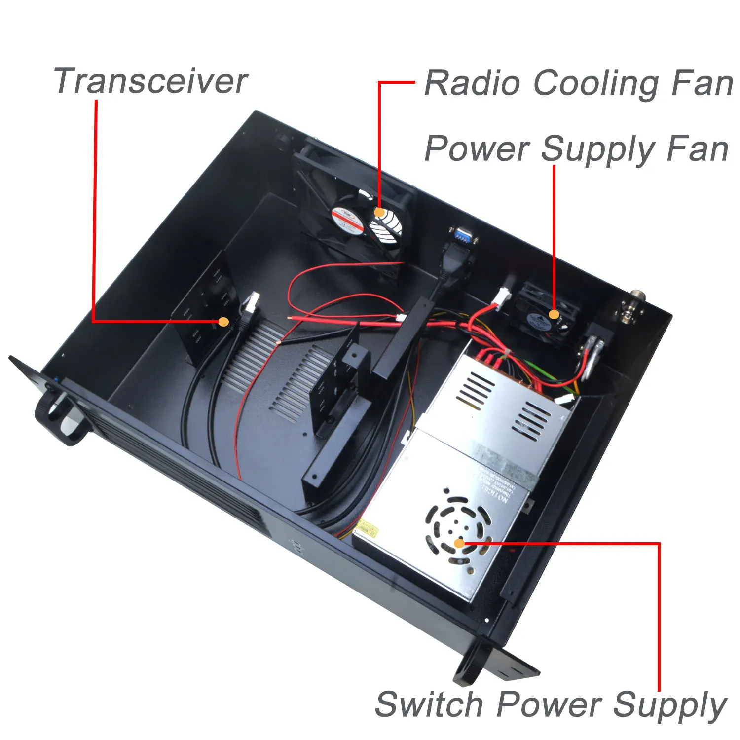 Walkie Talkie Repeater Cabinet with 13.8V 30A Switching Power Supply Two Way Radio Repeater Duplexer Cabinets