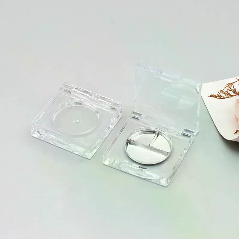 /Kuz/Mini Square Eyeshadow Powder Case with Clear Cap&Aluminum Plate Plastic DIY Blush Container Makeup Tools