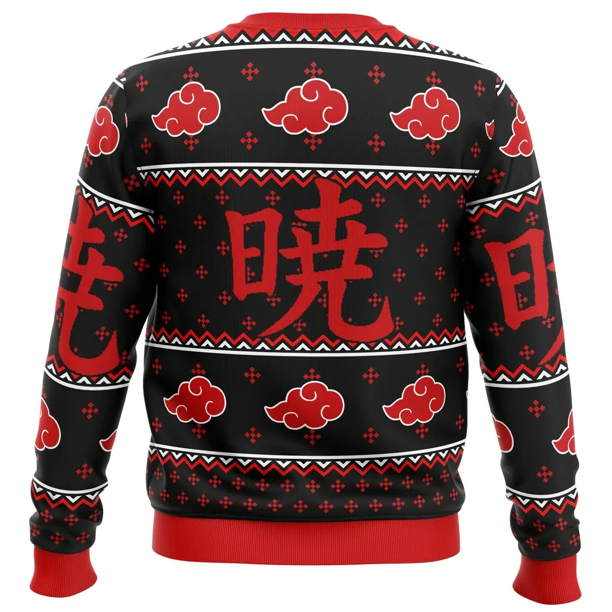Naruto Akatsuki Symbol Red Cloud Anime Print Adult Kids Crew Neck Sweatshirt Soft Comfy Relaxed-Fit Plus Size Autumn Winter