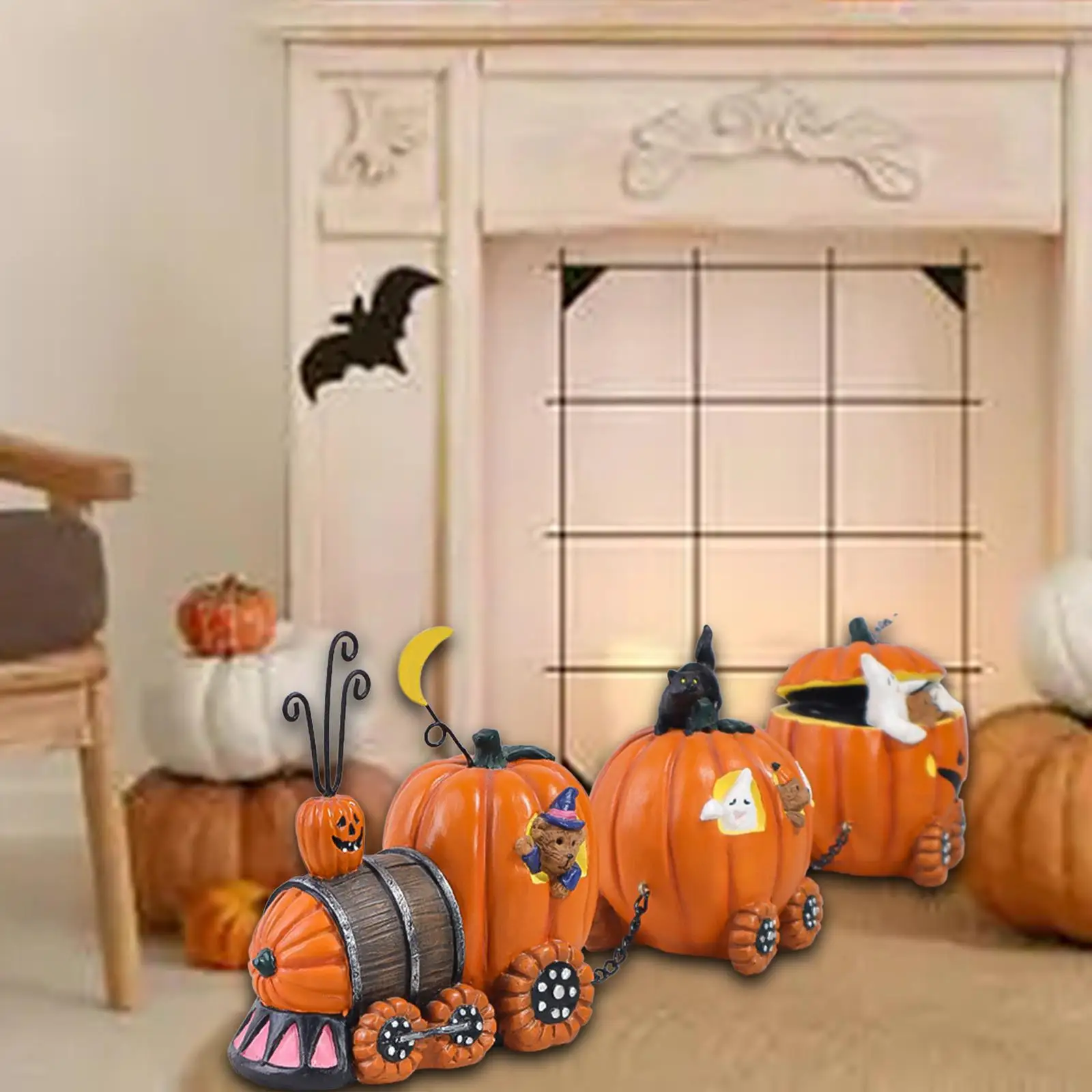 

Creative Halloween Pumpkin Figurine Resin Crafts for Halloween Shelf Kitchen