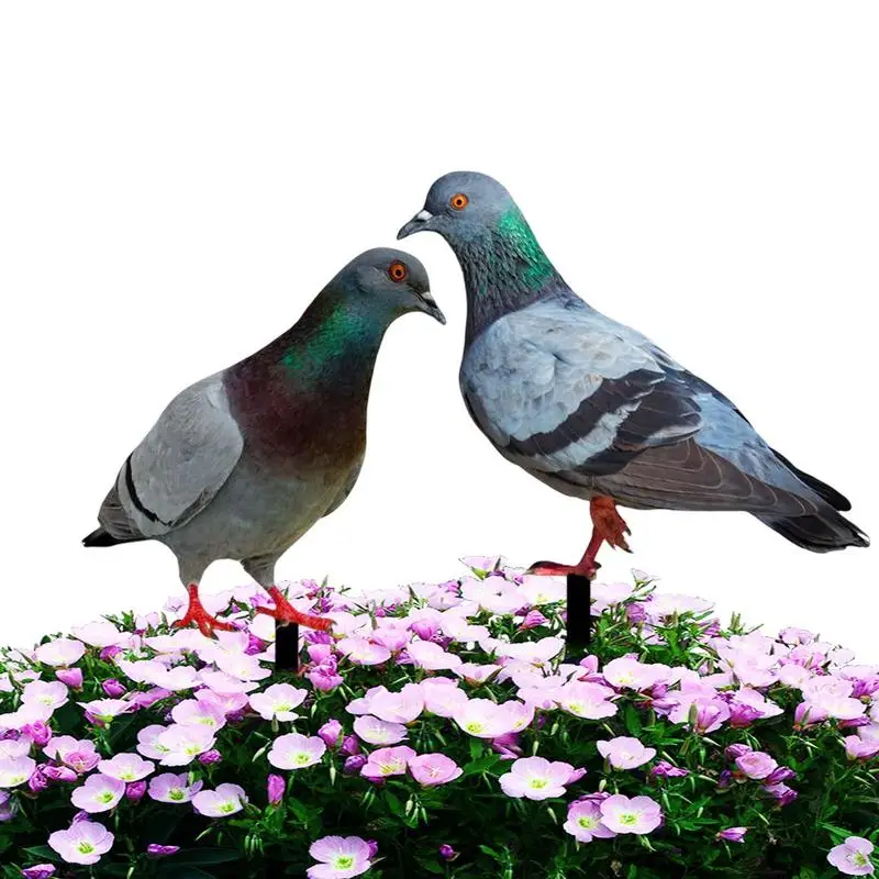 

Garden Pigeon Statue 2D Acrylic Wild Pigeon Sculpture For Yard Decor Double-Sided Printing Weatherproof Pigeon Figurine For Farm