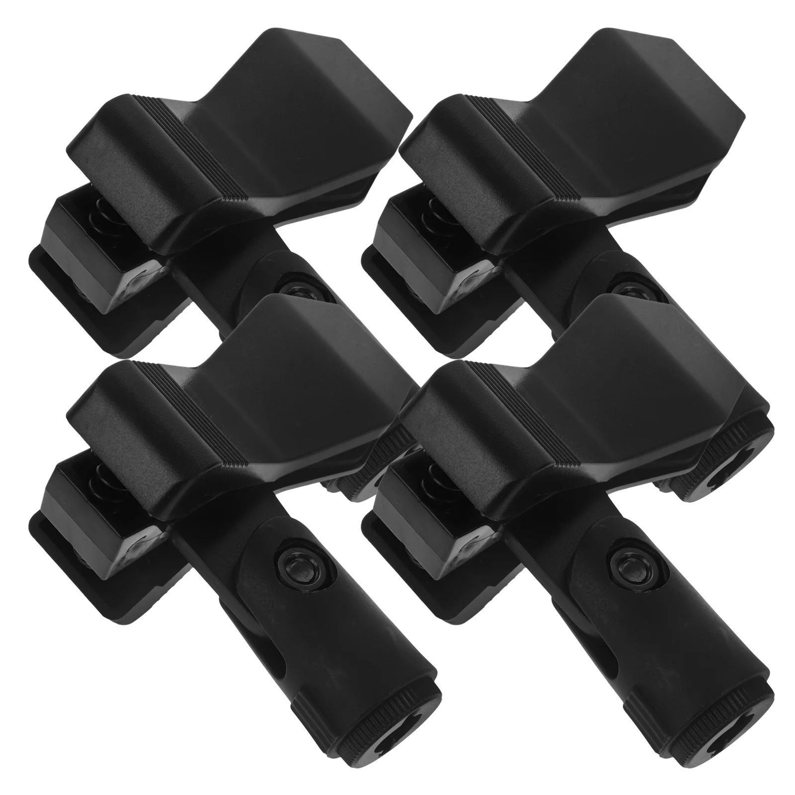 

4Pcs Plastic Mic Stand Clip Microphone Holders Simple Molding Portable Home Stage Use Good Texture Not Easy to Fall