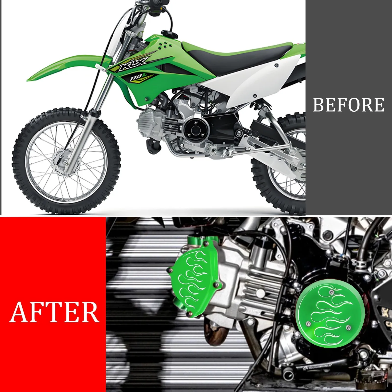 

3D CNC Engine Ignition Cover For KAWASAKI KLX110 KLX110L KLX110R 2010-2025