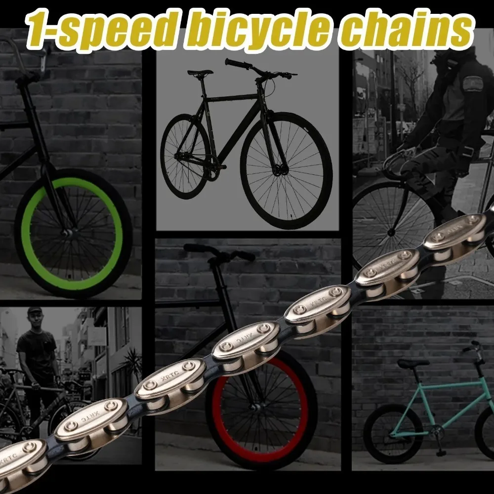 

Цепь для велосипеда с фиксированной передачей, односкоростная, с быстросъемным звеном, металлическая, гладкая, винтажная, для горного велосипеда