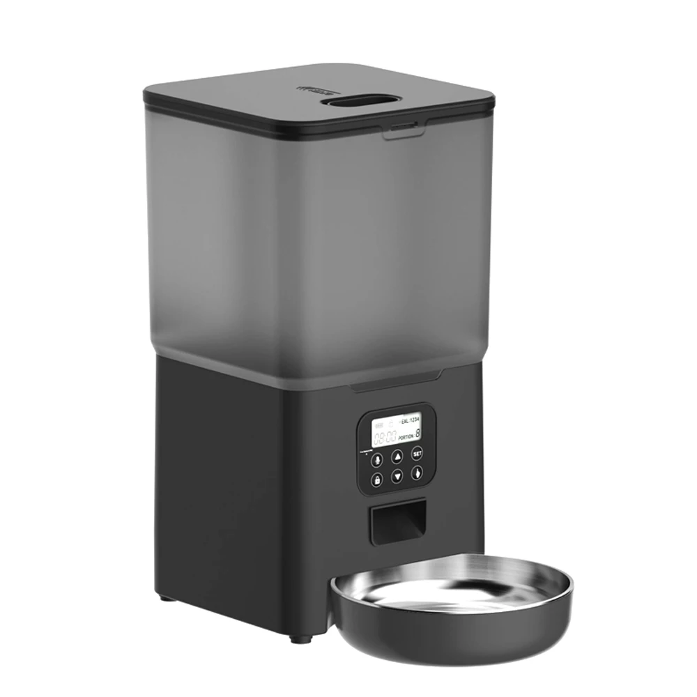 Comedero automático para mascotas de 6L, dispensador de comida lenta para gatos, suministros electrónicos para cuencos para mascotas, granero Visible, envío directo, alimentador inteligente para mascotas