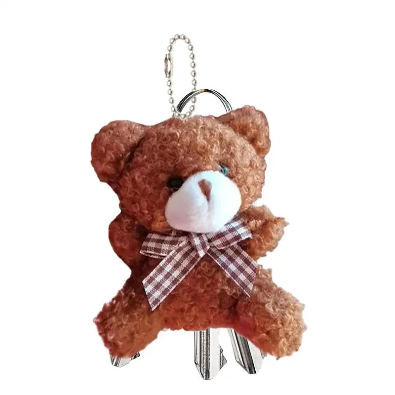 Bag Charm Bear Decorative Plush Bag Pendant Decorative Backpack Keychain Charm Cute Bag Accessory For Purses Backpacks Plush