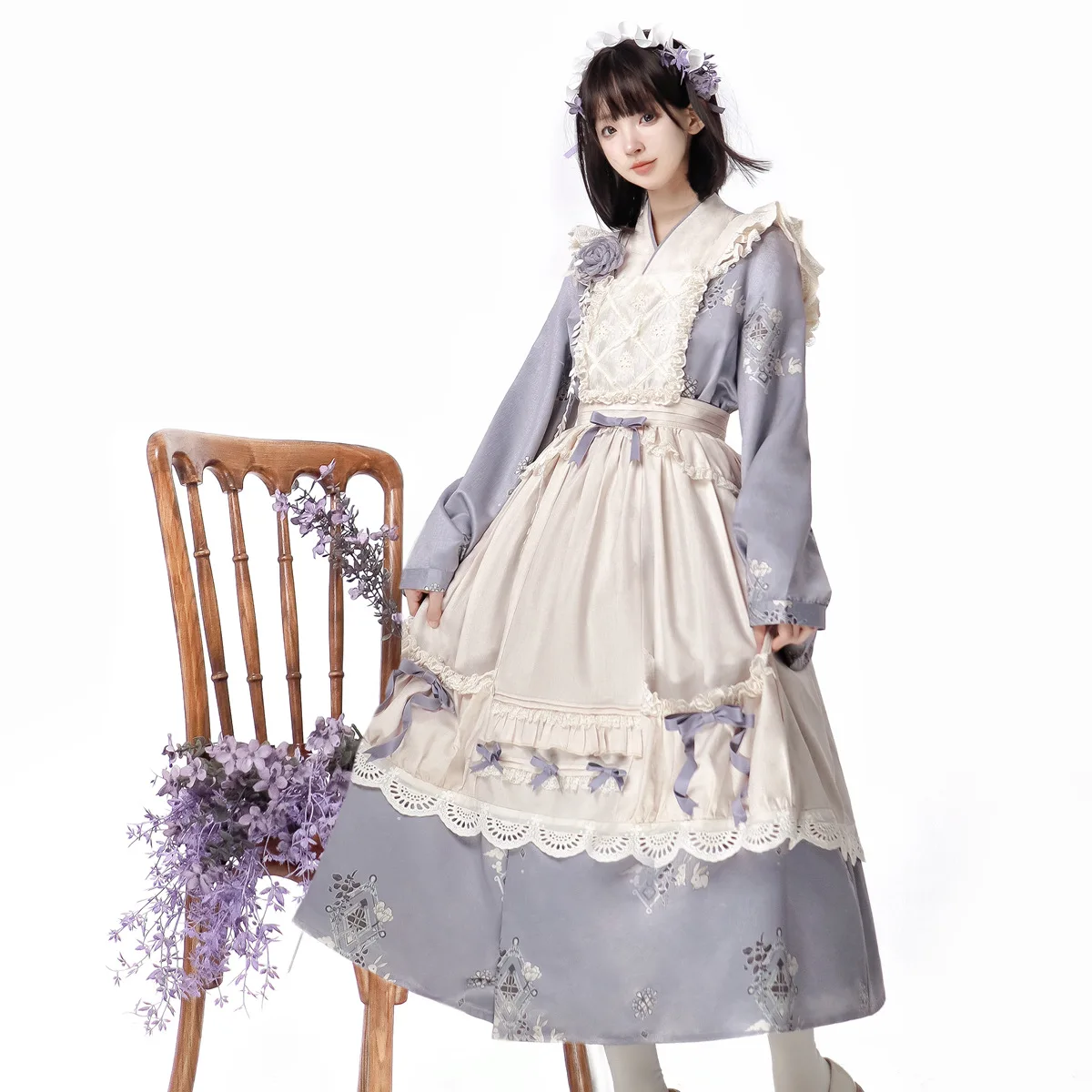 Original Lolita Dress Ladies Everyday Cute Medicine Shop sweet pastoral style dress set