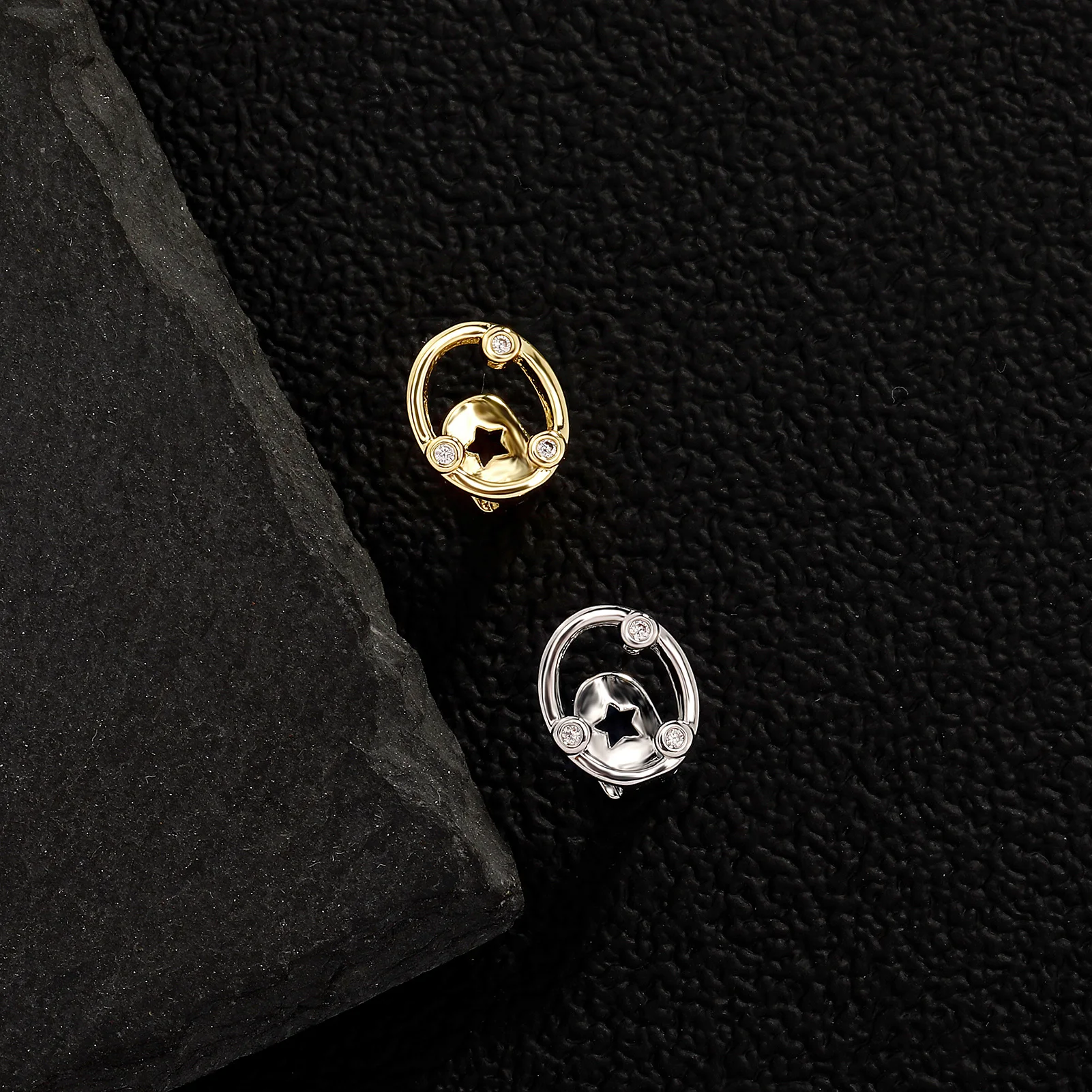 TOPGRILLZ خمر كلاسيكي واحد مثلج خارج الزركون سحر الجوف Y2K الأسنان Grillz الهيب هوب تشيكوسلوفاكيا حجر الأسنان قبعات لمجوهرات الفم #3