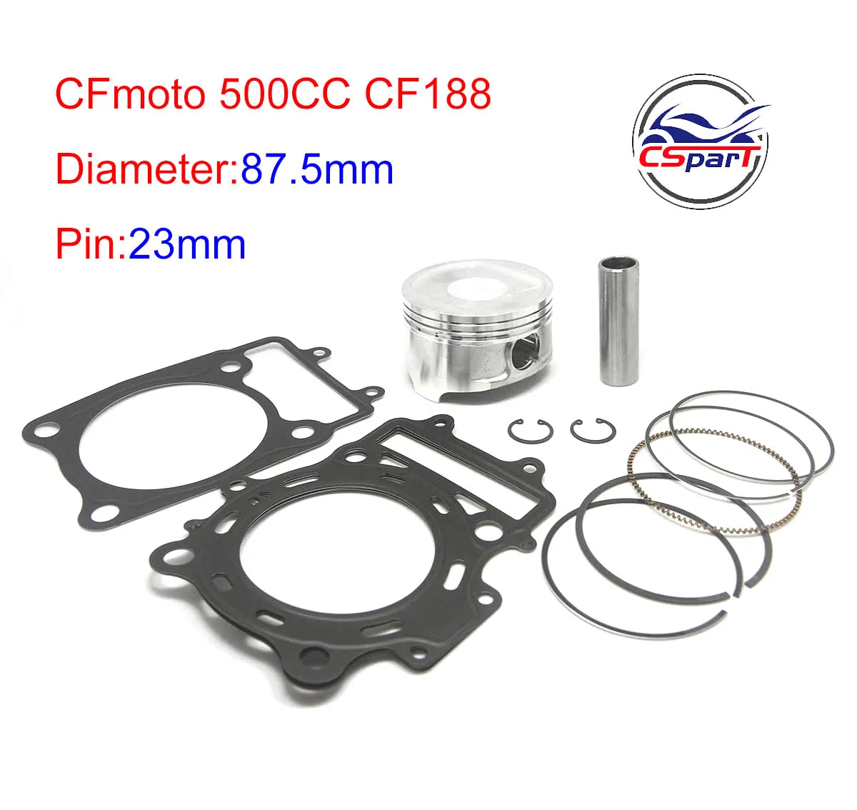 87.5mm Cylinder Piston Gasket Kit For  CFMOTO CF188 500 CF500 500CC UTV ATV GO KART