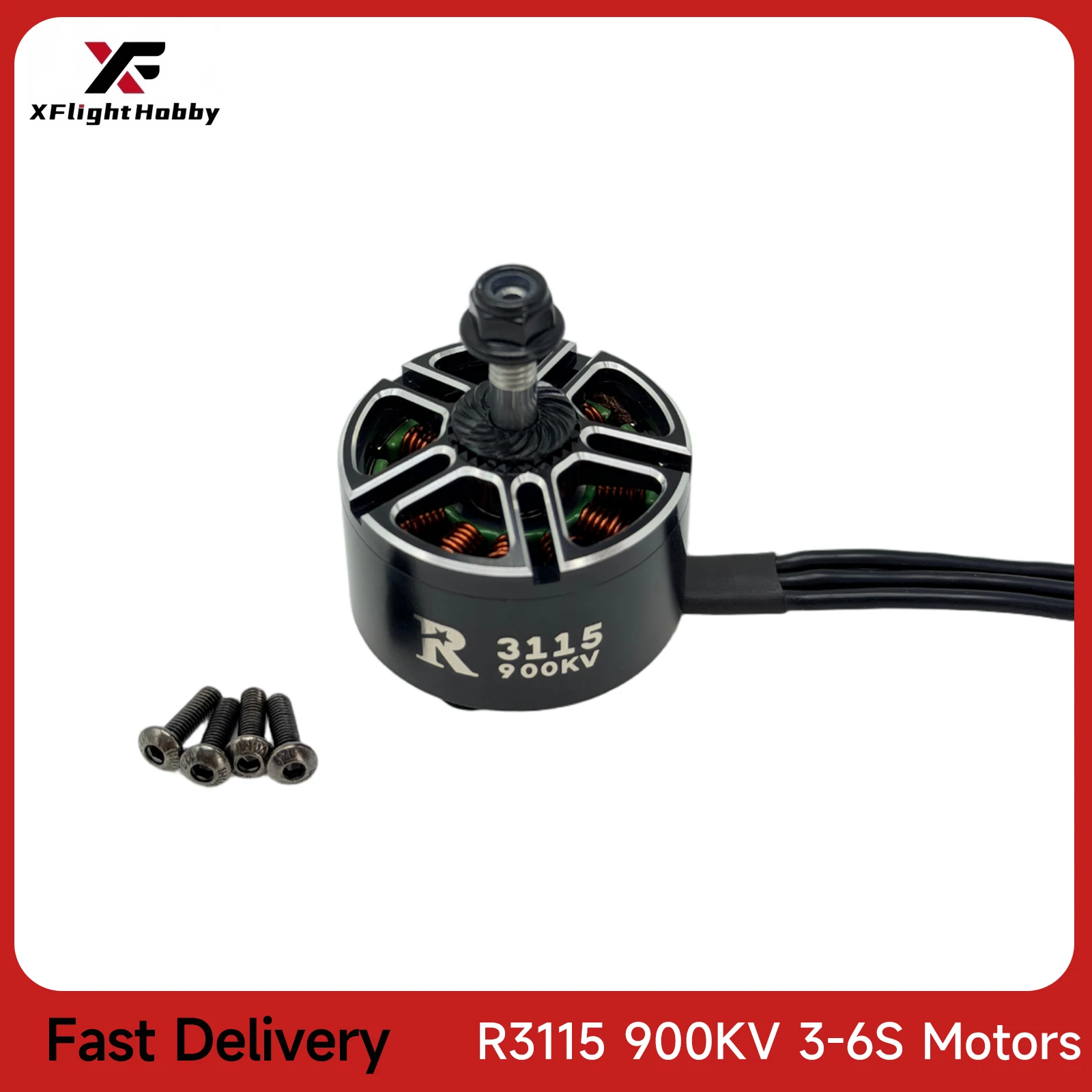 

XFlight Hobby 1/4PCS FPV Brushless Motors 10 Inch 3115 900KV 3-6S for FPV Mark4 Kit Frame RC Multirotor X-Class