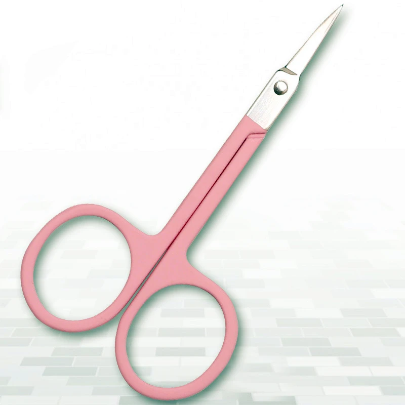 Hot Sale Professional Scissor Manicure For Nails Eyebrow Nose Eyelash Cuticle Scissors Curved Pedicure Makeup Tool