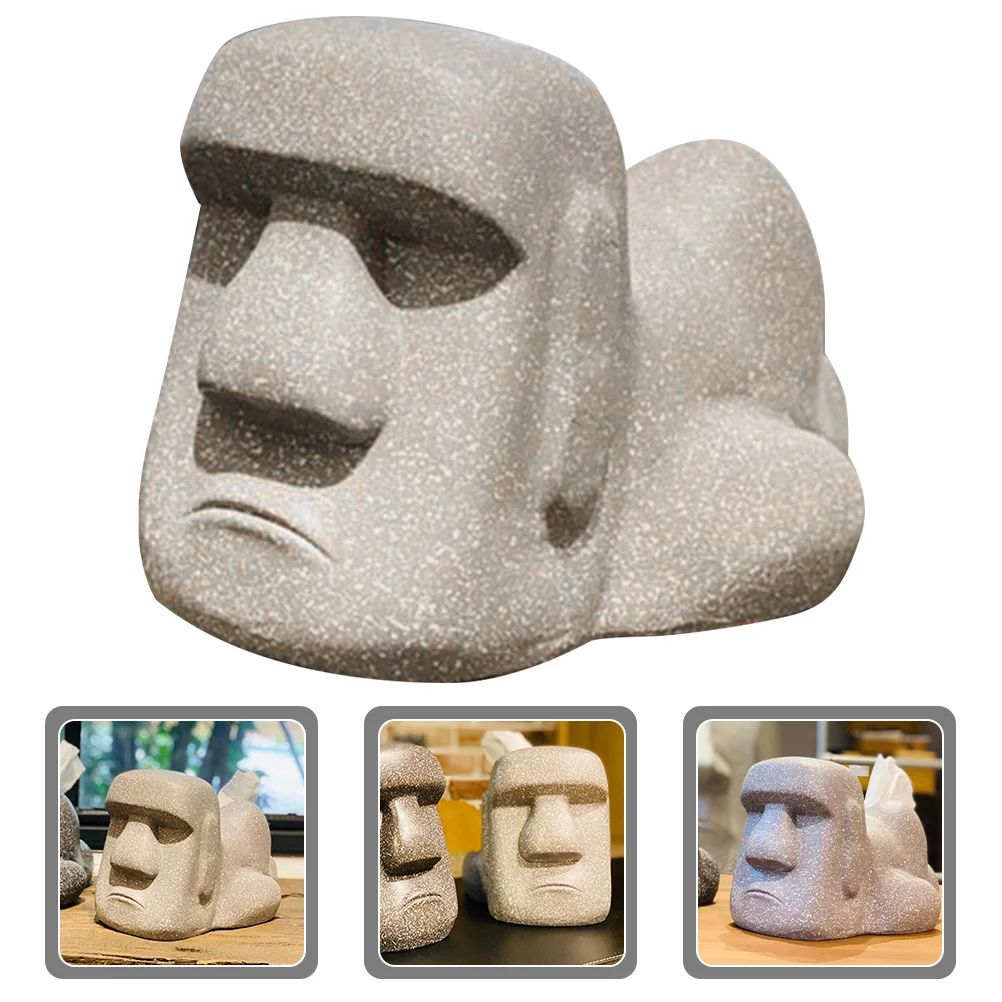 Creative Moai Tissue Box Cover Tissue Holder Napkin Case Table Household Paper Box For Kitchen Bathroom Bedroom Home Decor