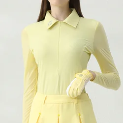 Chemise de golf respirante à manches longues pour femme, vêtements de sport pour femme, protection solaire, séchage rapide, été