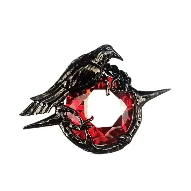 Love And Deepspace Inspired Enamel Pin Sylus Brooch Necklace Cosplay Black Crow Badge Pendant Alloy Clothes Backpack Accessory