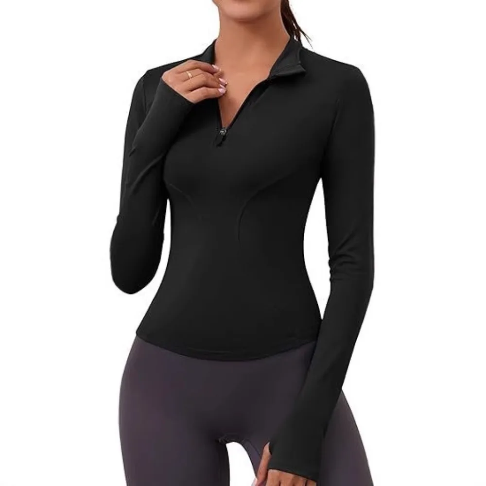 Women Autumn New Solid Color Zip Up Sweatshirt Long Sleeve Slim Fit Casual Fashion Ladies Outerwear Soft Breathable Comfy