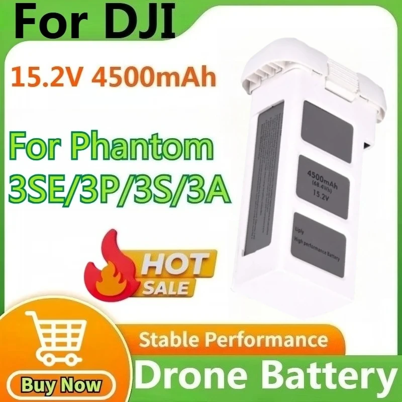 

For Phantom 3 Intelligent Flight Battery for Phantom 3SE/3S/3A/3P UAV Replacement Accessories 15.2V 4500mAh Flight Time 24 Min