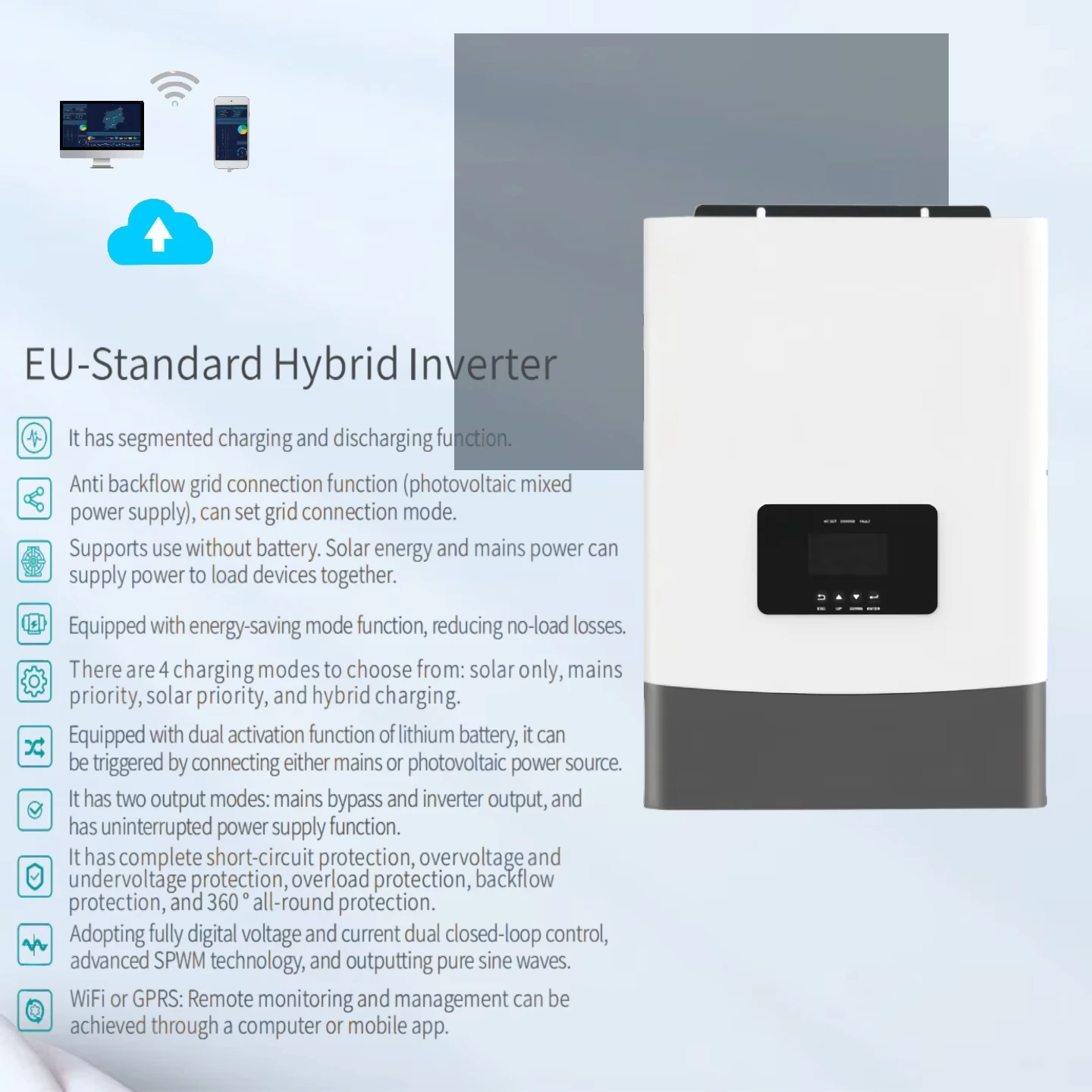 Good Quality Solar System 5kw 8kw 10kw 12kw 15kw 20kw Complete Hybrid Solar System with Inverter Battery and Panel for Home Use