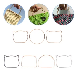 1Pc Bag Handle Hardware Accessories Round Bear Head Cat Head Square Carry Ring Portable Replacement Handbag Luggage Fashion DIY