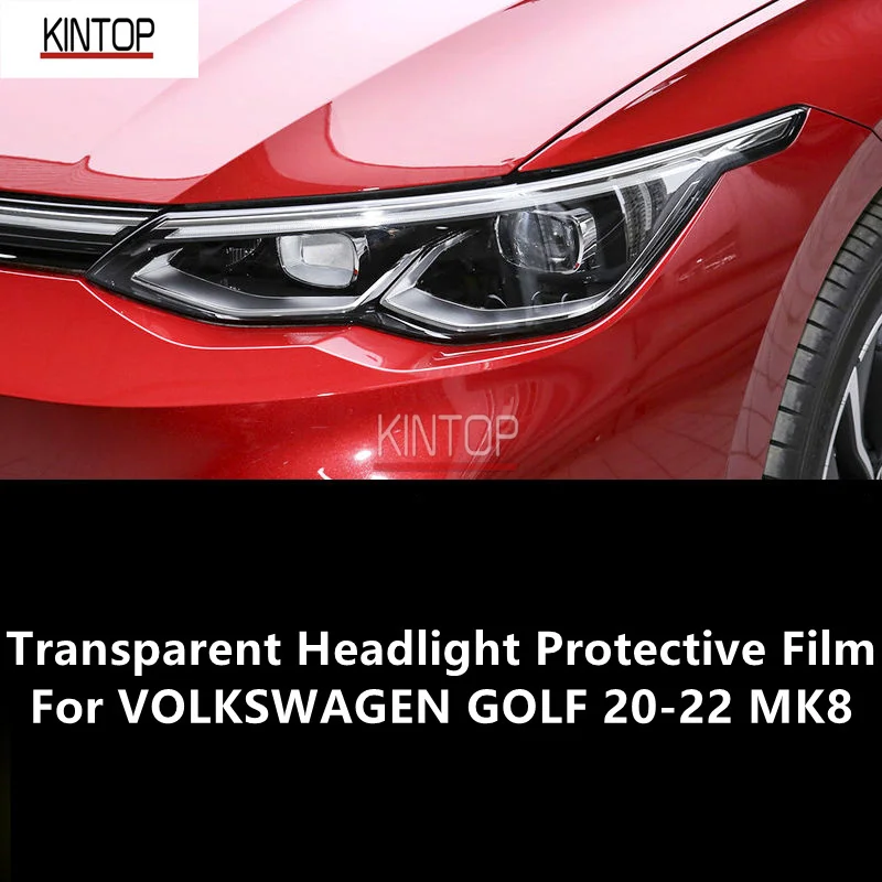 

For VOLKSWAGEN GOLF 20-22 MK8 TPU Transparent Headlight Protective Film, Headlight Protection,Film Modification