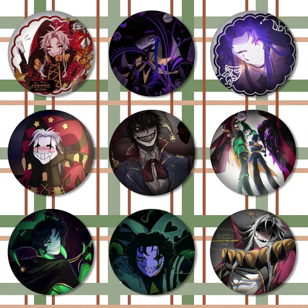 Broches Redondos de Dibujos Animados F-Freak C-Circus de 75x75 25x25 mm para Mochila, Camisa, Accesorios, Joyería, Insignia, Regalo para Amigos