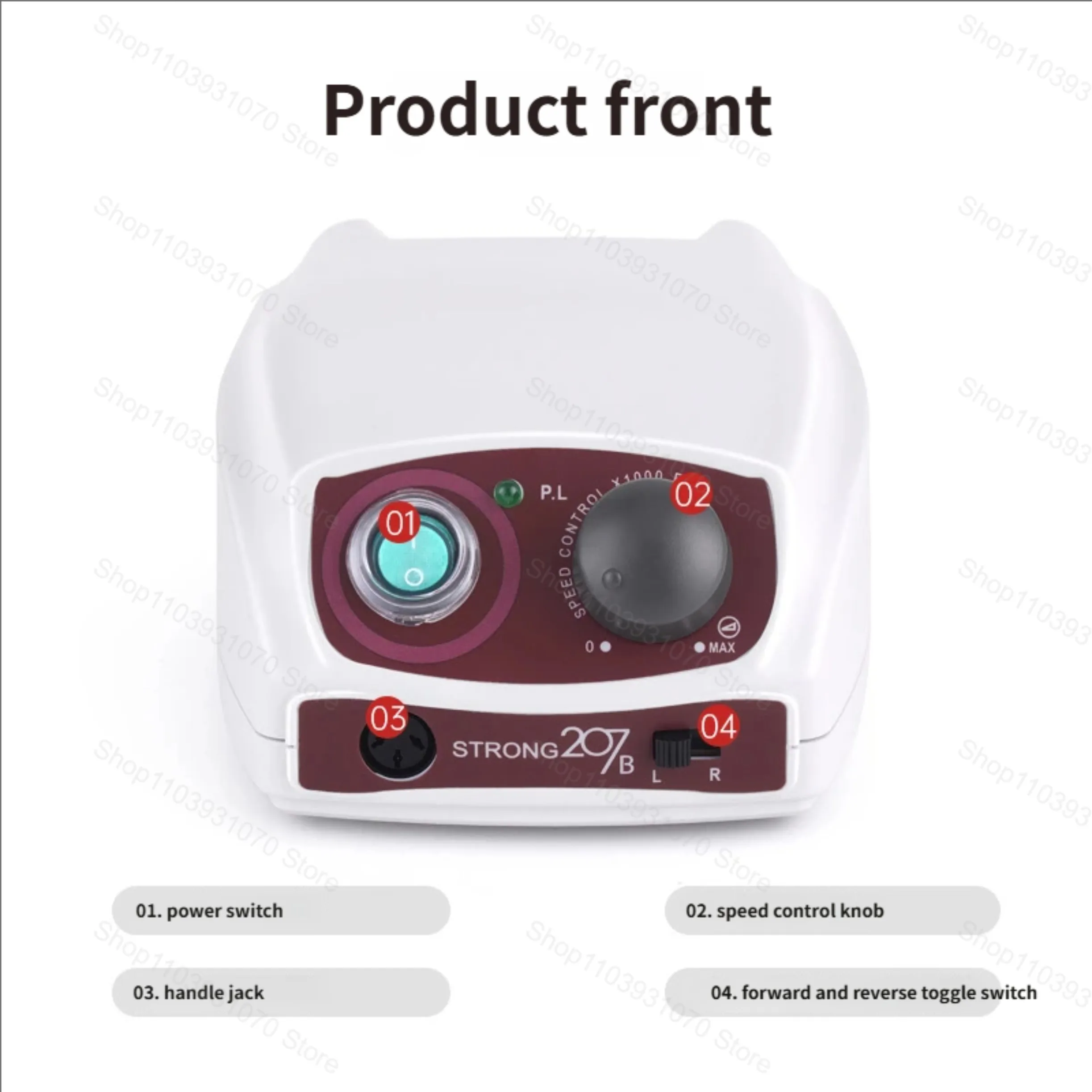 Forte 207b Trapano per unghie 65W 35000 RPM Frese per manicure elettrica Cura del piede Strumento di fresatura Attrezzatura per lima per unghie polacche