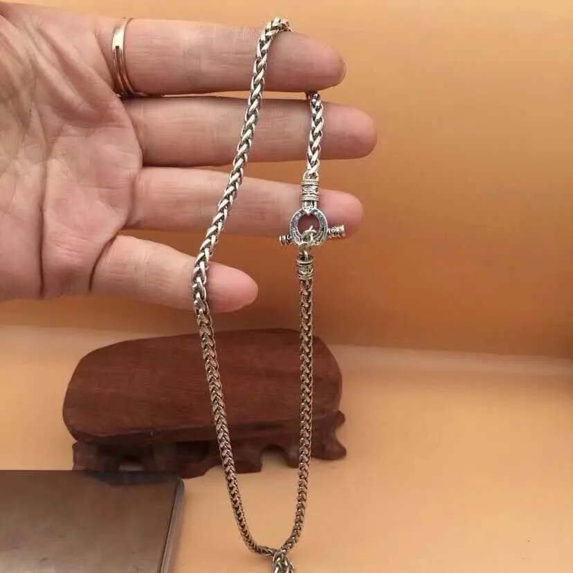Chinese vintage assorted silver woven chain women's sweater chain men's fashion personality decorative chain
