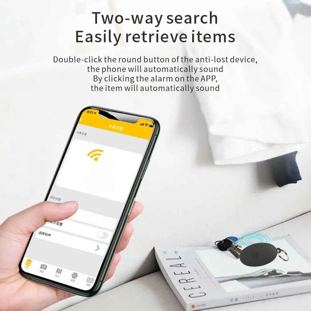 Mini GPS Locator Anti-Lost Alarm Wallet Keychain Smart Tag Bluetooth Tracer Keychain Pets Child Tracker Key Finder Accessories