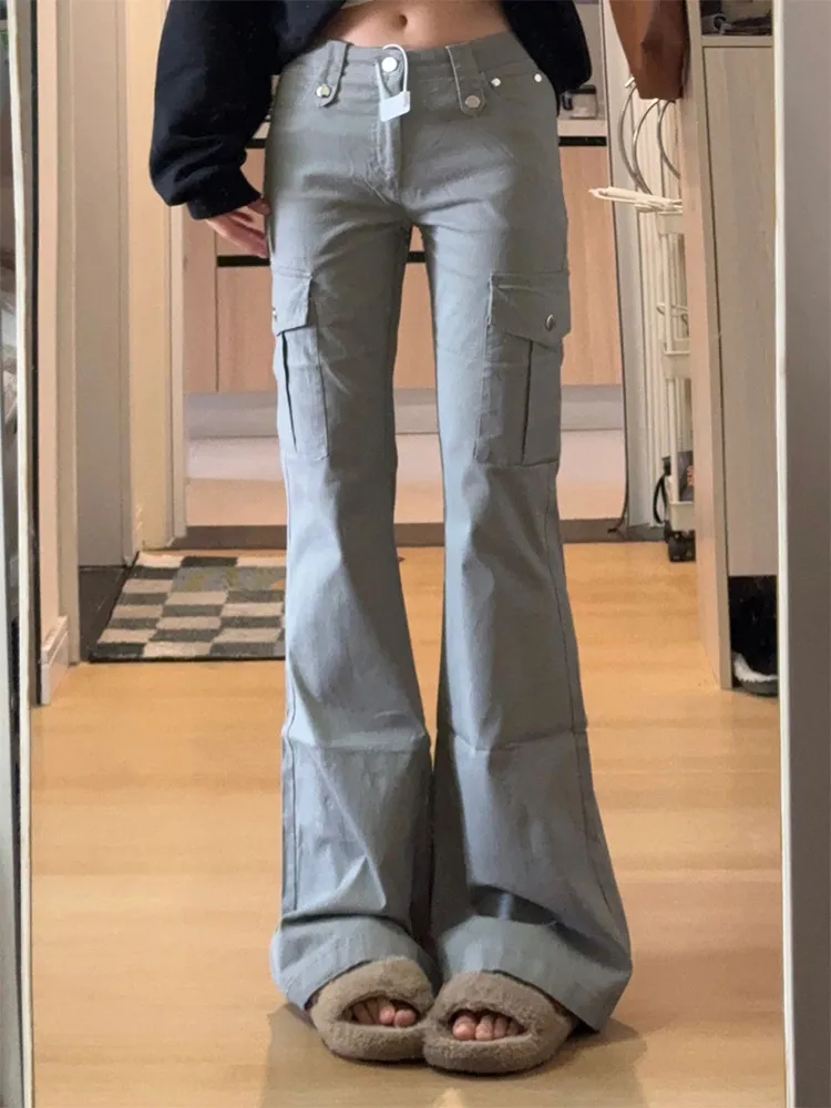 

Джинсы-клеш удлиненные для высоких женщин, весна-осень, с низкой посадкой, стройнящие, в американском стиле, для модниц, длина в пол