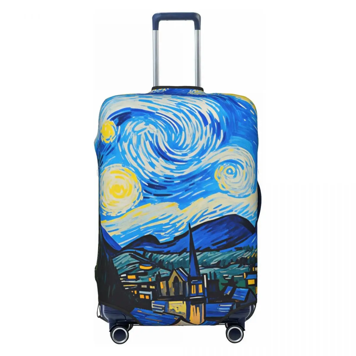 Classic Van Gogh The Starry Night Original Style Village Mountain Suitcase Cover Useful Business Protection Luggage Case
