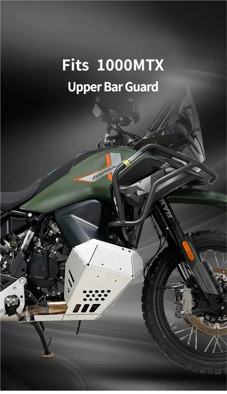 For 1000MTX 800MTX  Crash Bar, Full Coverage Engine Guard Skid Plate Anti-Fall Bumper Moto Mod Parts