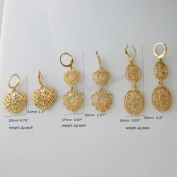 17 STYLES DIFFERENT CHARMS DANGLE EARRING LEAF HEART BUTTERFLY TREE HANDBAG PINEAPPLE CIRCLE