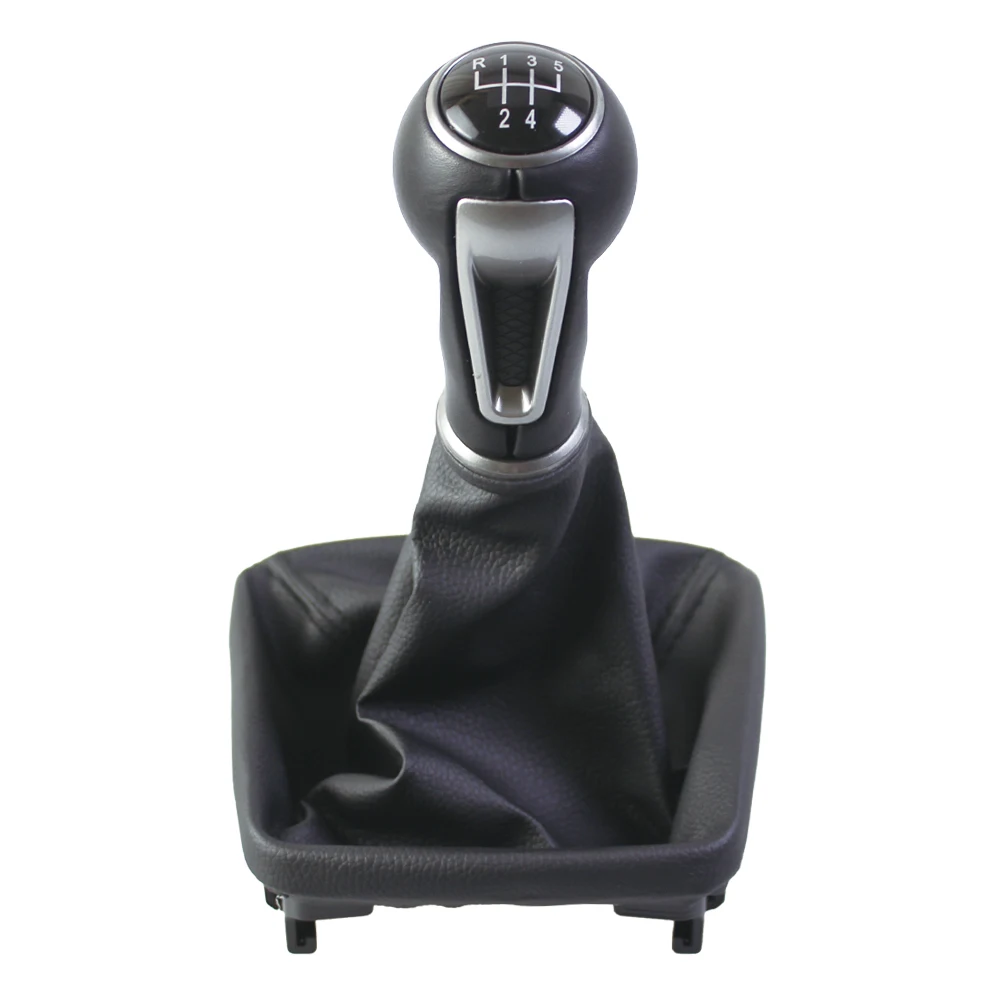 1pcs 5/6 Speed Car Gear Shift Knob Assembly For Seat For Ibiza IV 6j 2009-2015 Plastic + Artificial Leather Manual Gear Shift