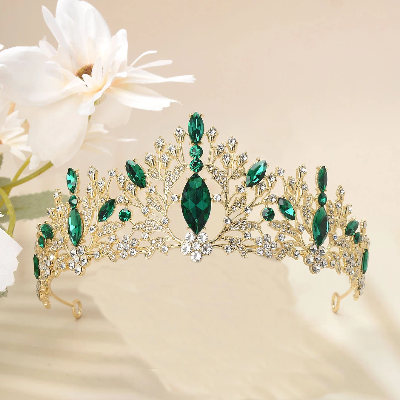 تاج الزفاف للعروس – تاج الأميرة الكريستالي، غطاء رأس من حجر الراين اللؤلؤي المزيف، إكسسوارات شعر الزفاف العتيقة