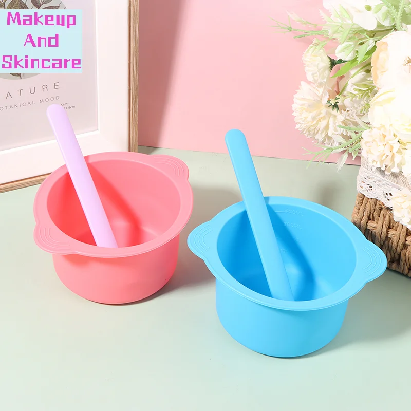 「Wax Warmer Heat-resisting Replacement Silicone Bowl Hair Removal Wax With Stirring Stick Non-Stick Pan Hair Removal Beauty」