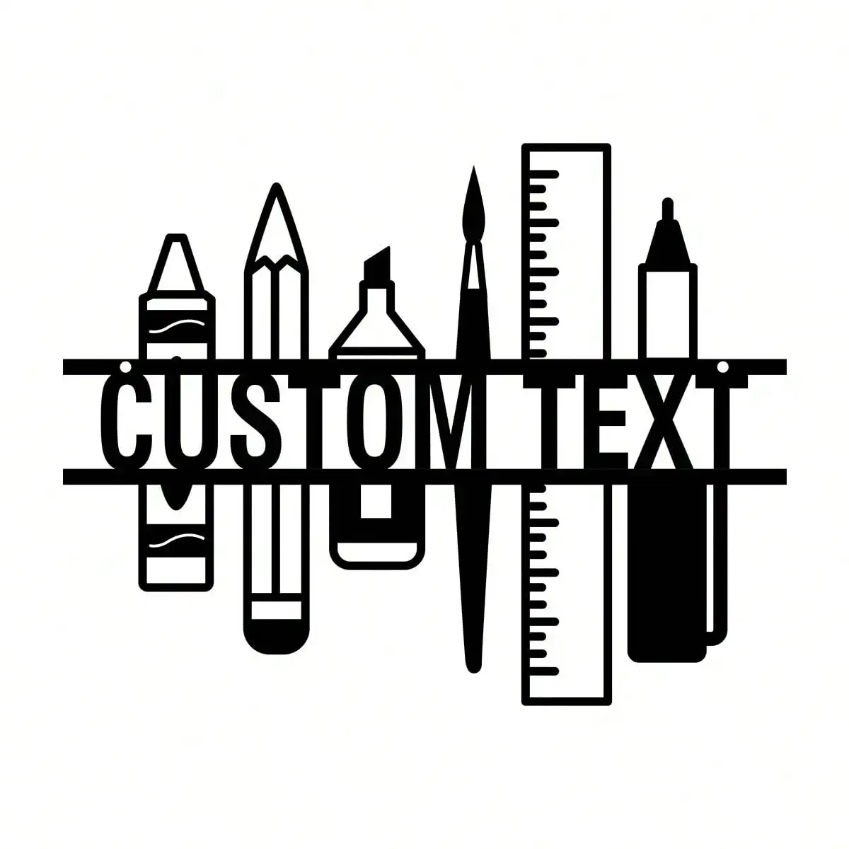 

Personalized Metal Teacher Name Sign Custom Back to School Gift