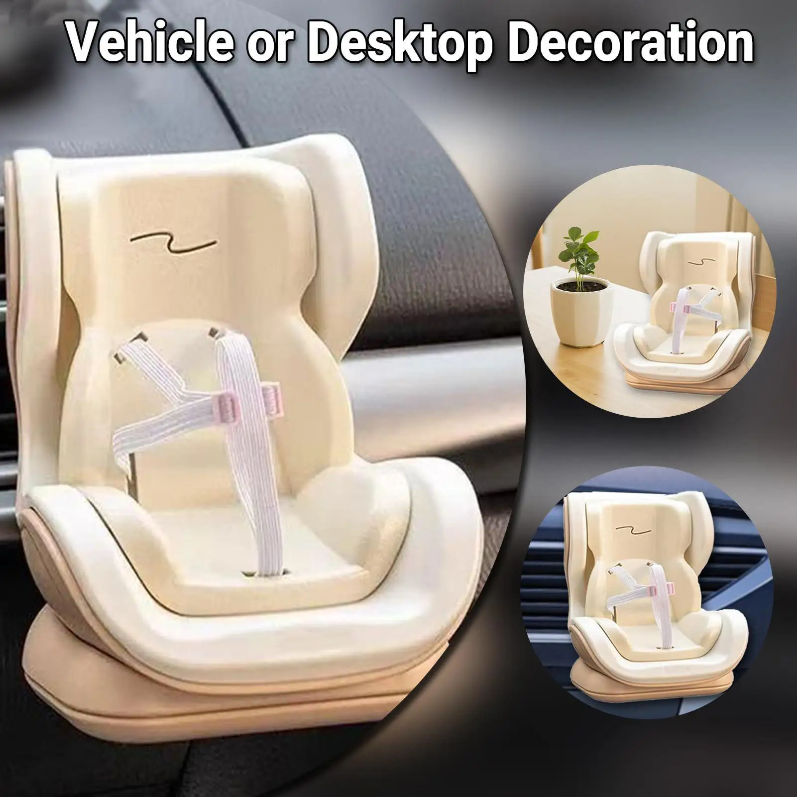 Puppe Auto Sitz Für 10-17cm Puppen Nette Duft Zubehör Desktop Ornament Plüsch Spielzeug Autositz Air Vent puppe Automobil Sitz