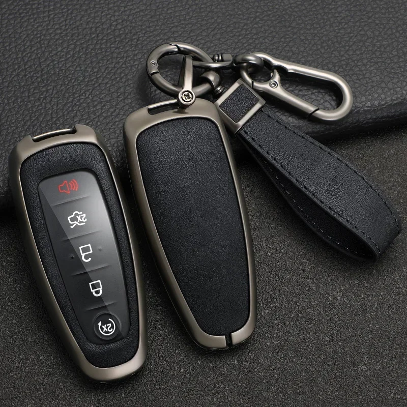 

Car Remote Control Key Case Cover Shell Fob Holder For Ford Focus Edge Explorer Expedition C-Max Escape Flex Keychain