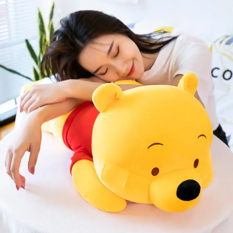 Grande Winnie The Pooh Brinquedos Recheados, Urso de Pelúcia Gigante, Ornamento do Quarto Bonito, Almofada para Decoração, Presente de Páscoa 55cm