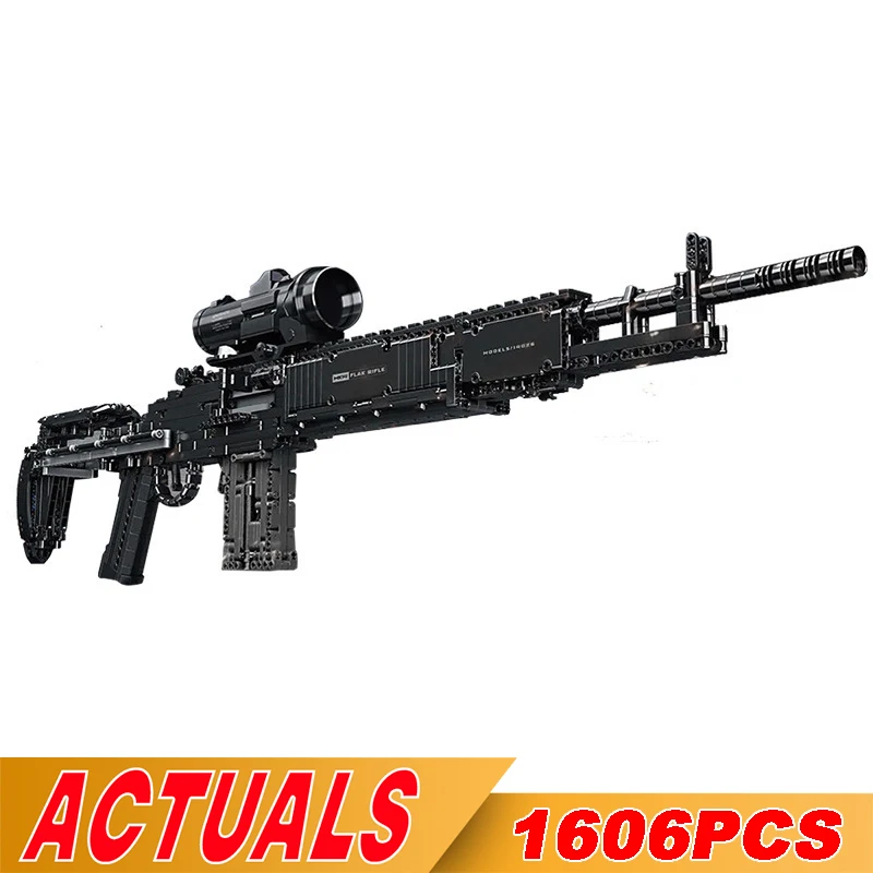 

MOULD KING 14026 Technical Gun Building Blocks for Kids MK14 Battle Rifle Gun Model Toys Bricks For Child's Kids Birthday Gifts