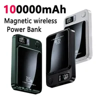 Wireless Magnetic Power Bank 100000mAh 22.5W Fast Charging Portable External Battery PowerBank Adapter For iPhone Huawei Samsung