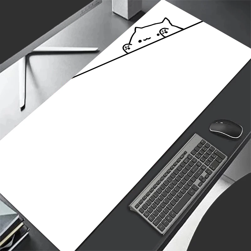 

1pc Black Cat Kawaii XXL Mouse Pad, Minimalist Desk Mat, Non-Slip Rubber Base, Gaming Office