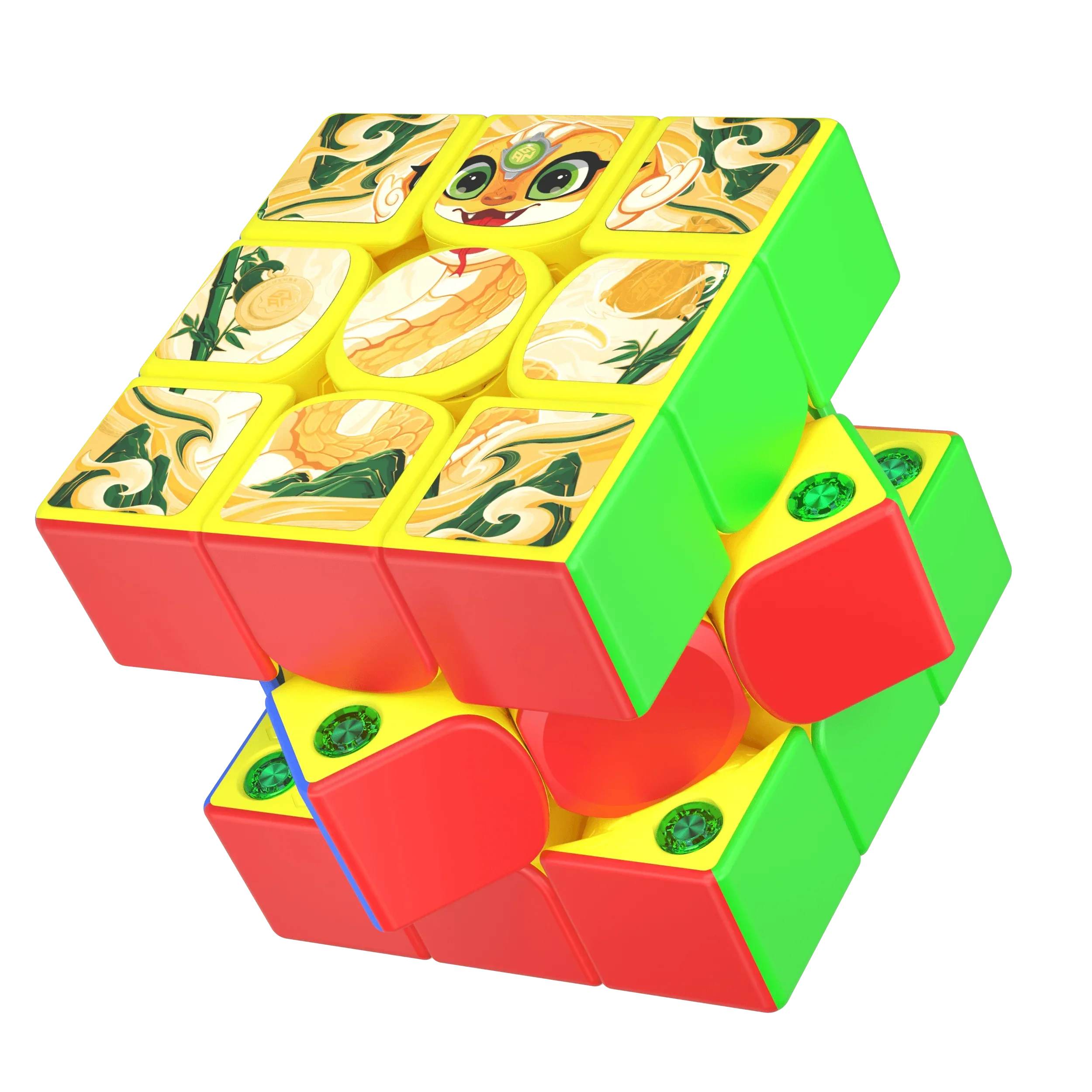 [MeowCube] 2025 Schlangenjahr GAN356M E X3 Magnetischer spezieller Zauberwürfel 3x3 Geschwindigkeit GAN356 ME Schlangenwürfel Puzzle GES Spielzeug zum Anfassen