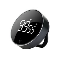 LED Digital Cooking Timer USB Rechargeable Magnetic Shower Study Stopwatch 3-Level Volume Back Bracket Design Kitchen Gadgets