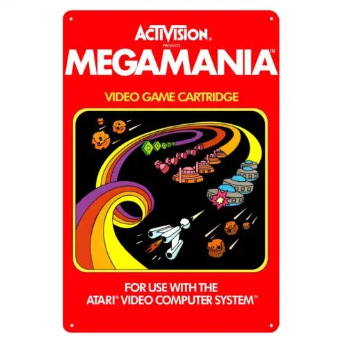 Megamania Retro Video Game Metal Poster Tin Sign 20*30cm sign