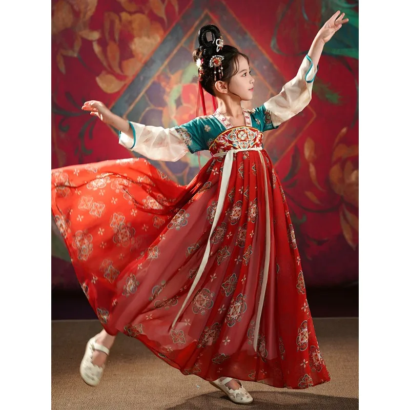 

Hanfu Spring and Autumn 2026 New Girls Dunhuang Feitian Ancient Clothing Tang Clothing Super Immortal Children's National Style