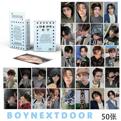 50pcs Kpop BOYNEXTDOOR Photo Cards SUNGHO RIWOO Copper Paper Fillet Corner Postcards GAENYUN TAESAN LOMO Cards Fans Collections