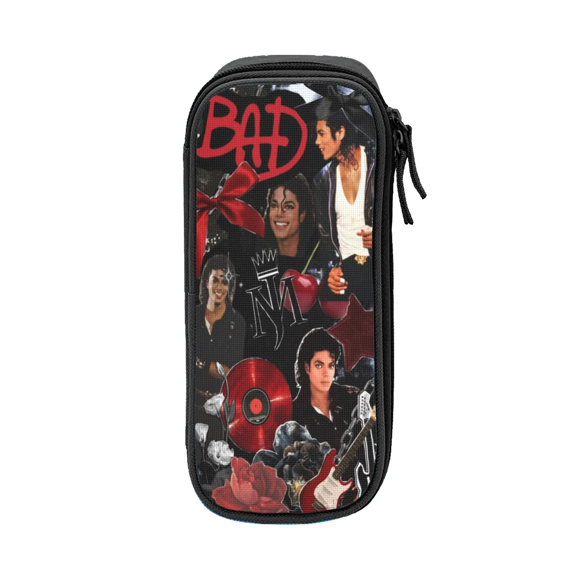 Michael Jackson The King of Pop Federmäppchen, niedliche Stiftbox, Taschen für Studenten, großes Fassungsvermögen, Schulbedarf, Geschenke, Federmäppchen