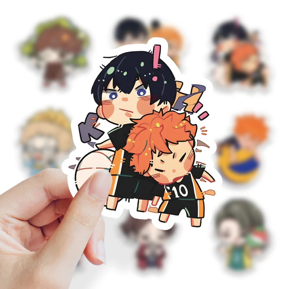 10/30/60PCS Kawaii Haikyuu!! Anime-Aufkleber, niedliche Aufkleber, Kinderspielzeug, wasserdicht, DIY, Autotelefon, Laptop, Cartoon-Graffiti-Aufkleberpakete