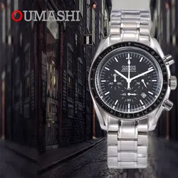 Quartz Watch OUMASHI Men's Top Luxury Six Pin Automatic Date Speed Timer Sapphire Mirror Miyota movement